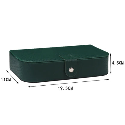 Portable Jewelry Organizer Case for Travel with Leather Storage - Smarsty