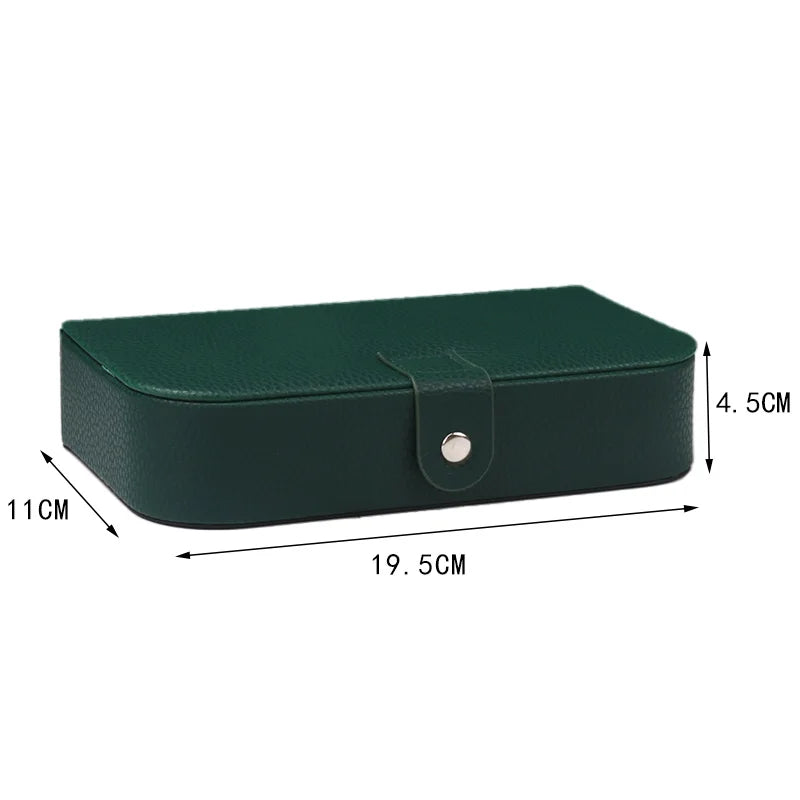 Portable Jewelry Organizer Case for Travel with Leather Storage - Smarsty