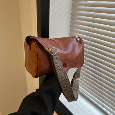 Vintage PU Leather Crossbody Bag For Women Compact Purse - Smarsty