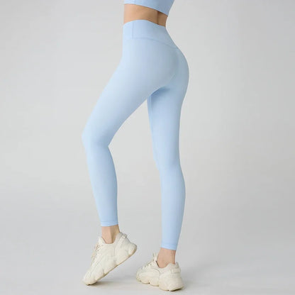 Naked feeling Yoga Leggings Women High Waisted Hip Lifting Fitness Leggings Running Cycling Pants Breathable Sports Leggings - Smarsty