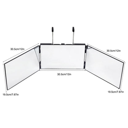 360 Degree LED Trifold Haircut Mirror for Easy Styling - Smarsty