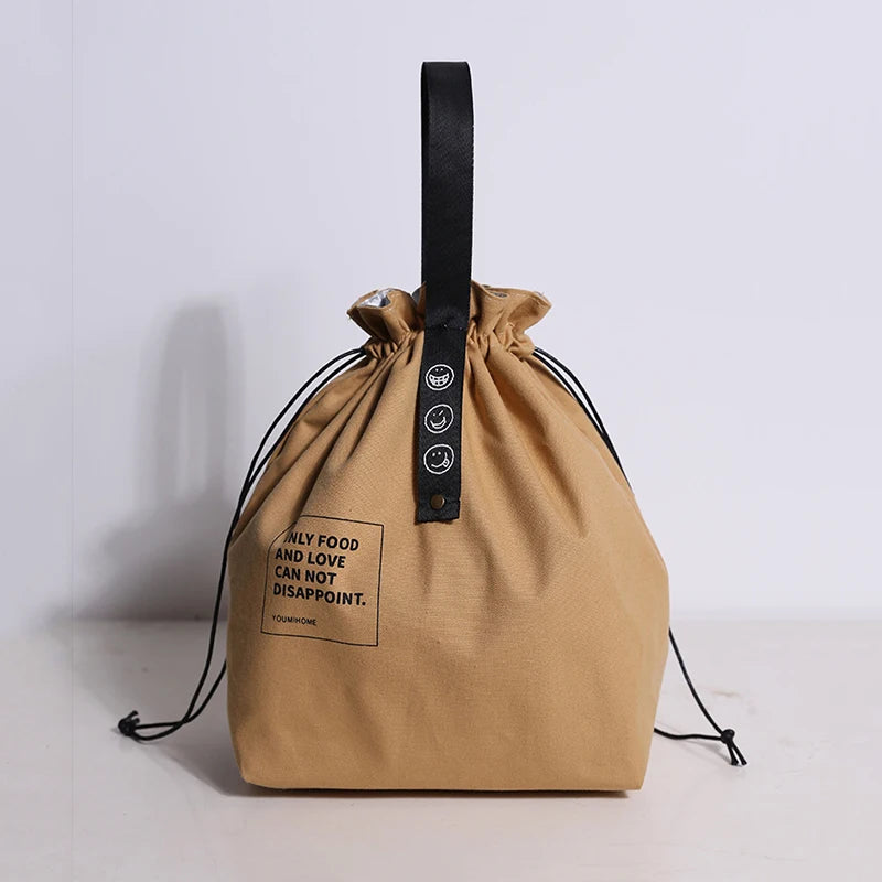 Canvas Lunch Bag Bento Box For Outdoor Picnics Fresh Keeping - Smarsty