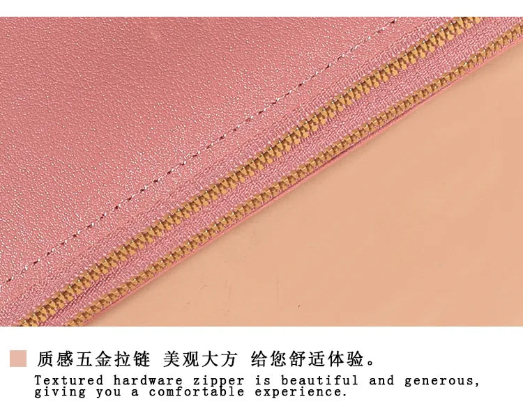 Long Women's Wallet Female Purses Tassel Coin Purse Card Holder Wallets Double Zipper Pu Leather Clutch Luxury Money Phone Bag - Smarsty