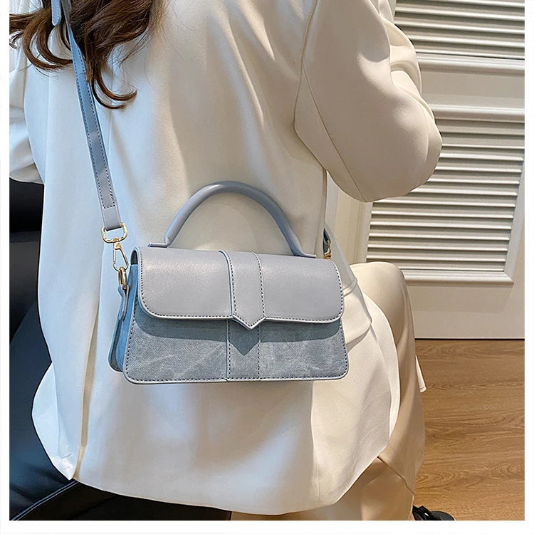 Versatile PU Leather Shoulder Bag For Women Square Satchel - Smarsty