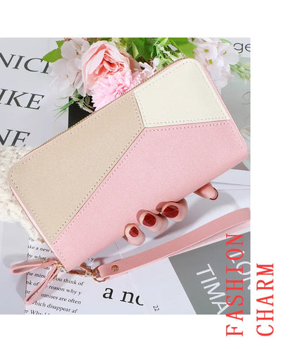 Long Women's Wallet Female Purses Tassel Coin Purse Card Holder Wallets Double Zipper Pu Leather Clutch Luxury Money Phone Bag - Smarsty