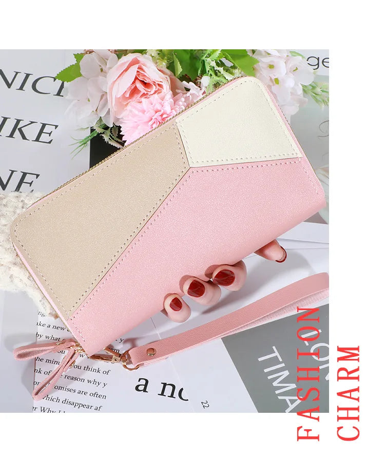 Long Women's Wallet Female Purses Tassel Coin Purse Card Holder Wallets Double Zipper Pu Leather Clutch Luxury Money Phone Bag - Smarsty