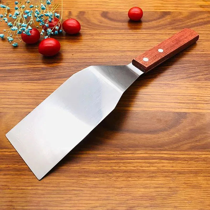 Stainless Steel Cooking Spatula with Wood Handle - Smarsty