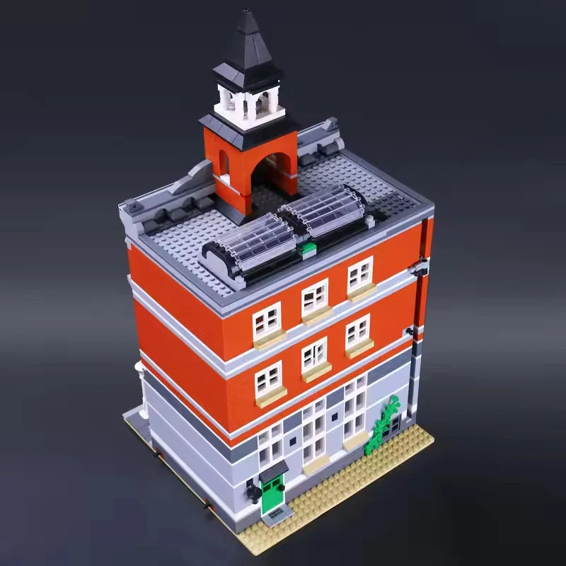 Creative IDEAS famous street view Bank Grand  hall MOC Set compatible 10224 building blocks with figuer Toys gifis Christmas