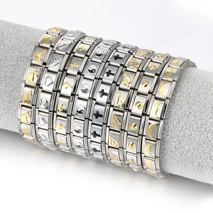 Italian Charm Stainless Steel Elastic Link Bracelet - Smarsty