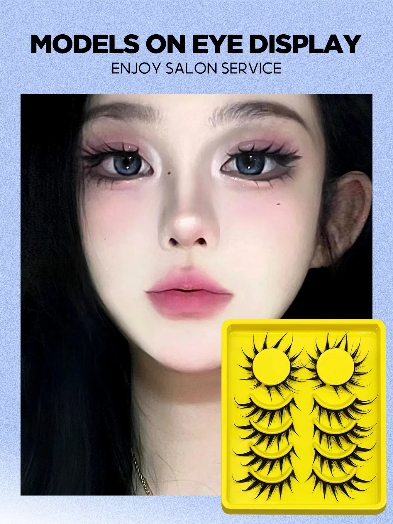 Groinneya Cat Eye 3D Natural False Lashes Fluffy Soft - Smarsty