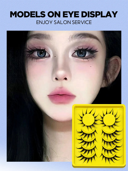 Groinneya Cat Eye 3D Natural False Lashes Fluffy Soft - Smarsty