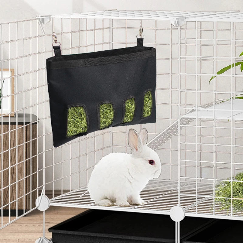 Durable Hanging Rabbit Hay Bag Feeder Container - Smarsty