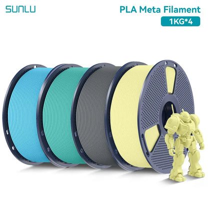 SUNLU PLA Meta 3D Printer Filament  4KG 1KG/Roll 175MM Tolerances +/-0.02MM Filament Fast Shipping 2-7 Days