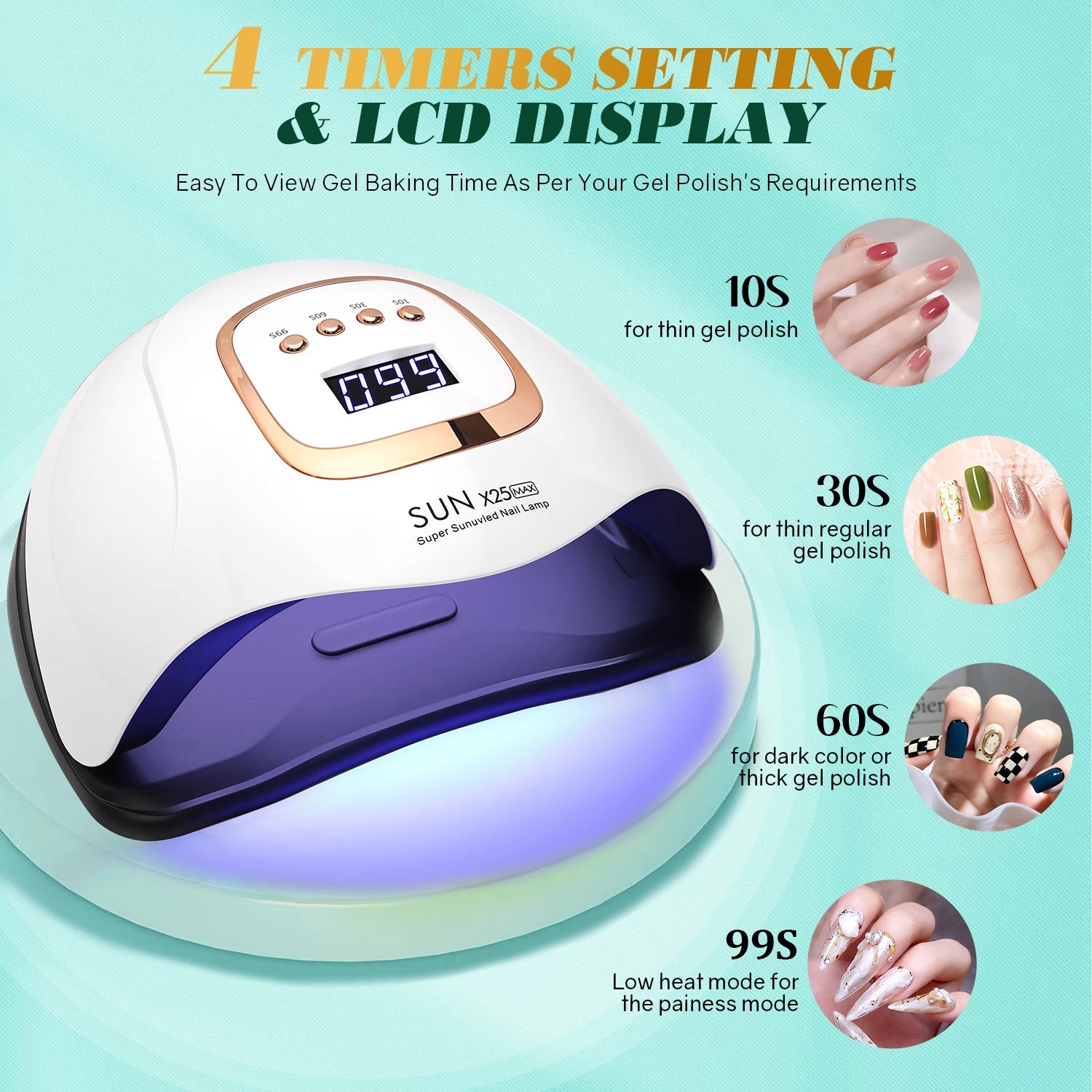 UV LED Nail Lamp 380W for Fast Gel Drying - Smarsty