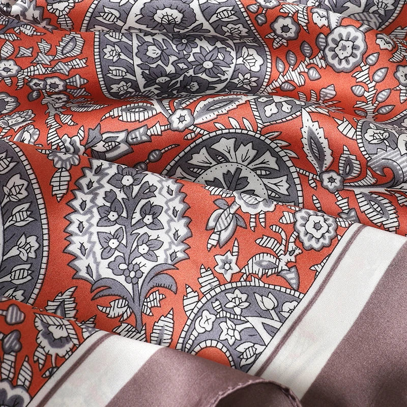 Silk Square Scarf for Women Summer Head Wrap - Smarsty