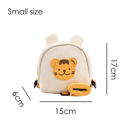 Canvas Baby Backpack Anti Lost Kids School Bag Bear Travel - Smarsty