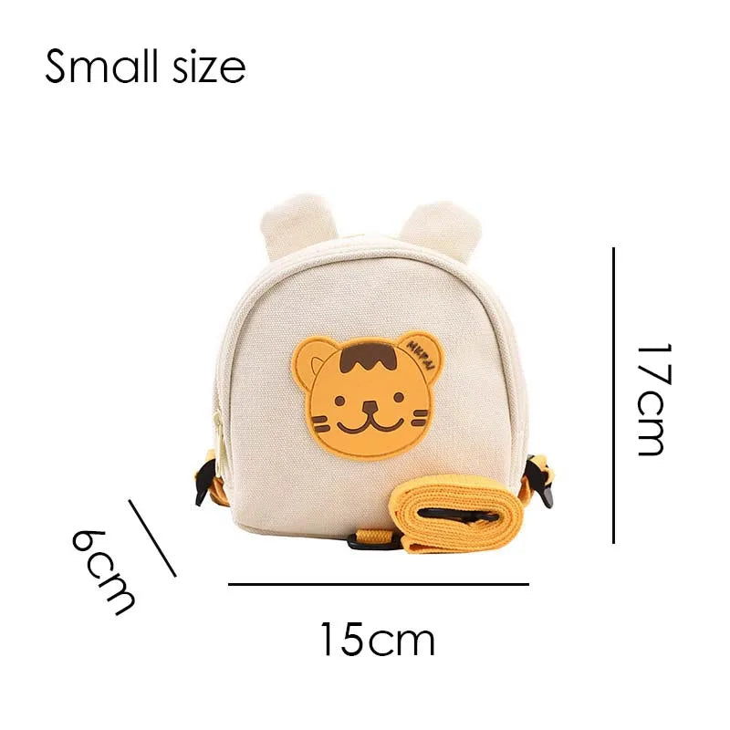 Canvas Baby Backpack Anti Lost Kids School Bag Bear Travel - Smarsty