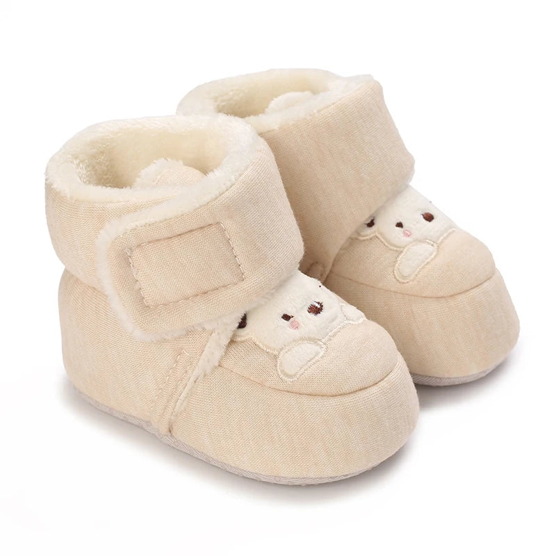 Soft Soled Bear Baby Snow Boots Warm Plush First Walkers - Smarsty