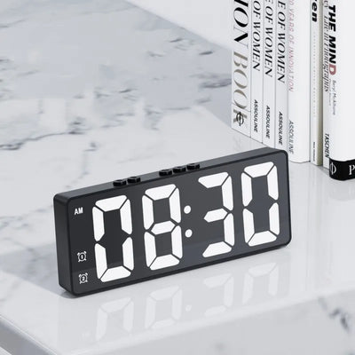 LED Digital Alarm Clock with Voice Control and Dual Snooze - Smarsty