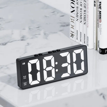 LED Digital Alarm Clock with Voice Control and Dual Snooze - Smarsty