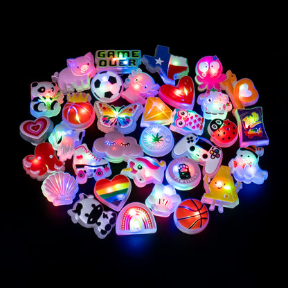 1pcs LED Shoe Charms for Kids Gift Owl Unicorn Gamepad Football Lighted Shoes Decoration Shoe Accessories Pins Clogs Buckles