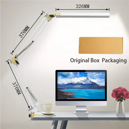 LED Desk Lamp with Clamp and Dimmable Light - Smarsty