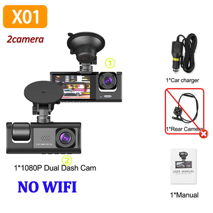 1080P Car Dash Cam Front Rear Night Vision Recording - Smarsty