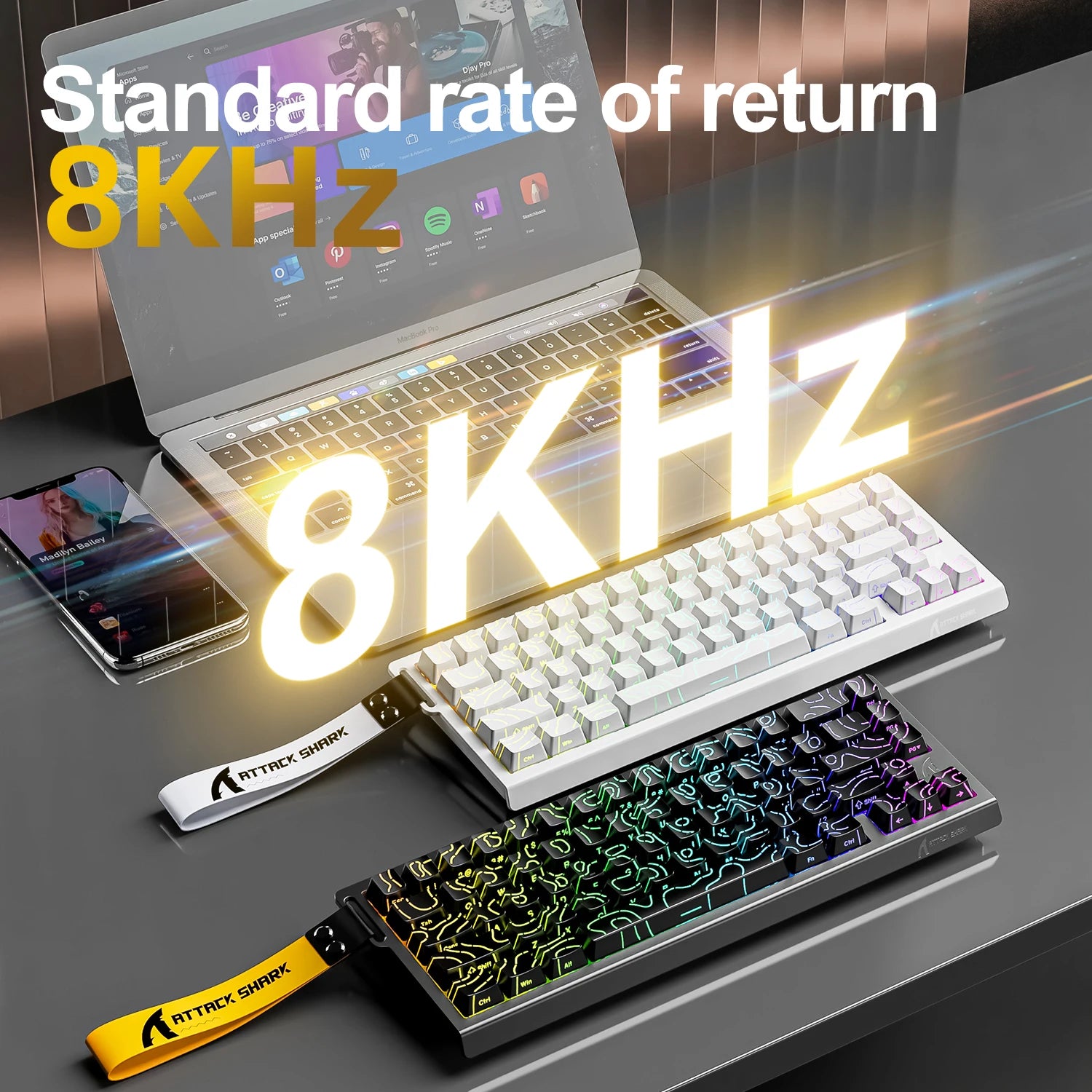Mechanical Gaming Keyboard With Ultra Fast 0.125ms Response