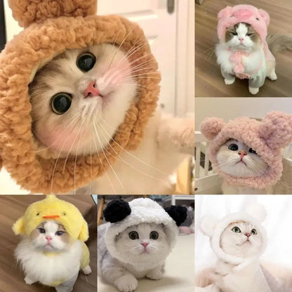 Cute Cat Dog Plush Hat for Warm Cosplay Fun - Smarsty