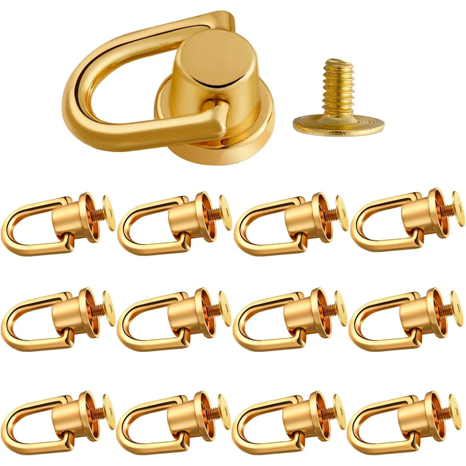 1/10pcs D-shaped Ring Bag Clip Buckles Retro Metal Double Buckle Handbag Chain Handles Connector Bag Strap Hardware Accessories