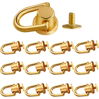 1/10pcs D-shaped Ring Bag Clip Buckles Retro Metal Double Buckle Handbag Chain Handles Connector Bag Strap Hardware Accessories - Smarsty