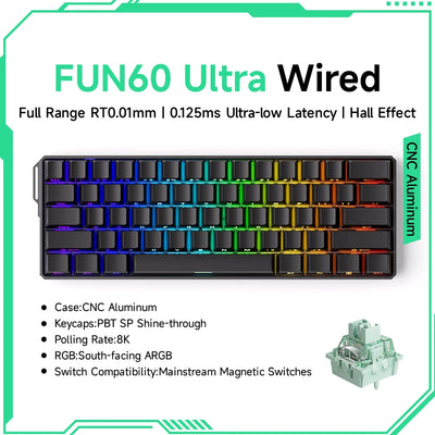 Mechanical Keyboard 60 Percent With Magnetic Switch ARGB - Smarsty