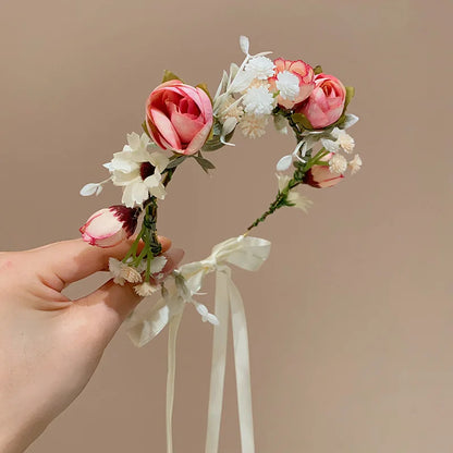 Girls Flower Ribbon Headband For Party Lightweight Soft - Smarsty