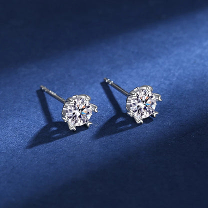 D VVS1 Moissanite Stud Earrings S925 Platinum Plating - Smarsty