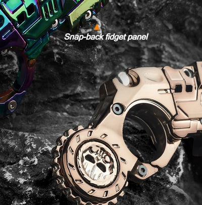 Shell-Ejecting Alloy Toy Pistol Set Stress Relief Fidget Sensory Toy Mini Finger Spinning Top EDC Desk Gadget Gift for Teen Boys - Smarsty