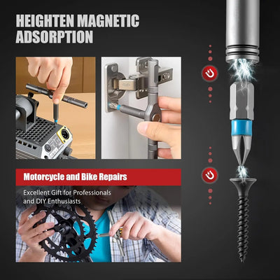 VMAN 24in1 Multifunction Ratchet Screwdriver Set Multi Magnetic Bits Mini Repair Tool Kit Household Tool For PC & Desk Etc. - Smarsty