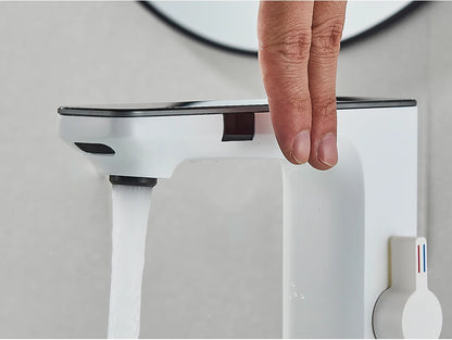 White Smart Sensor Basin Faucet with Digital Display - Smarsty
