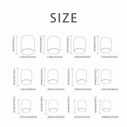 24 Piece Short French Minimalist Nail Set with File and Gel - Smarsty