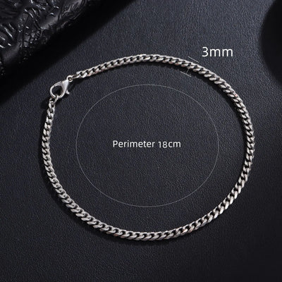 Trendy Stainless Steel Cuban Chain Bracelet for Men - Smarsty