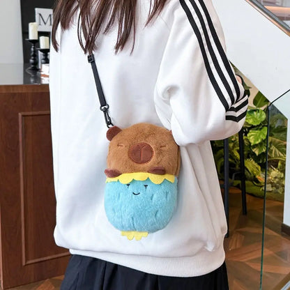 Capybara Plush Cartoon Shoulder Bag Large Capacity Unisex - Smarsty