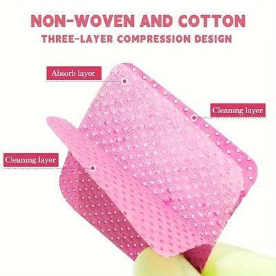 20/600pcs Lint-Free Nail Wipes Gel Cleansing Tissues Aluminum-Free Nail Polish Remover Pads for NaiArt Beauty Cleaning Care Tool - Smarsty