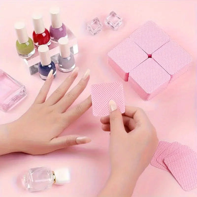 20/600pcs Lint-Free Nail Wipes Gel Cleansing Tissues Aluminum-Free Nail Polish Remover Pads for NaiArt Beauty Cleaning Care Tool - Smarsty