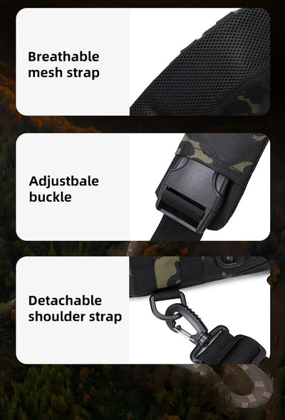 Men's Camping Chest Bag Tactical Sports Shoulder Outdoor Fanny Pack Hiking Climbing Cycling Fishing MOLLE System Sling Bags by Smarsty