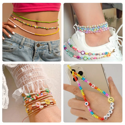 2400pcs Glass Seed Beads Mixed Colors for Jewelry Making - Smarsty