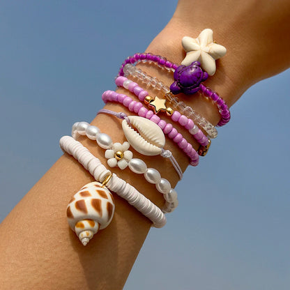 Bohemian Shell Beaded Bracelet Set for Women - Smarsty