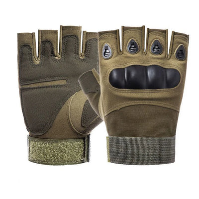 Tactical Hard Knuckle Fingerless Gloves for Combat - Smarsty