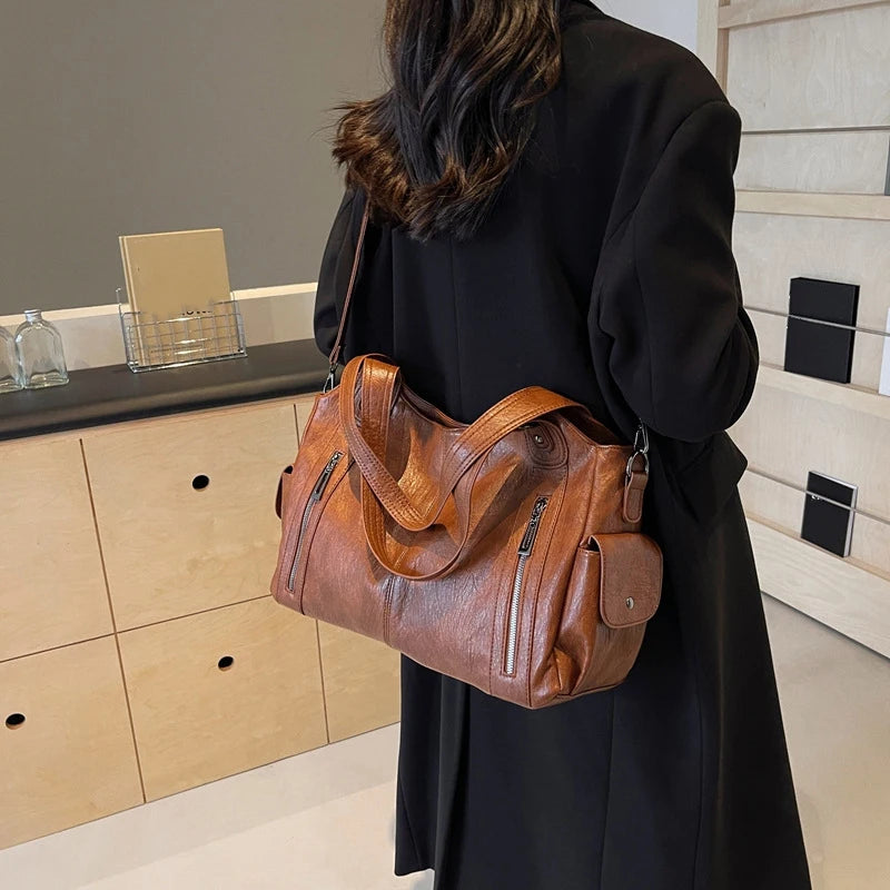 PU Leather Shoulder Bag With Soft Interior For Women - Smarsty