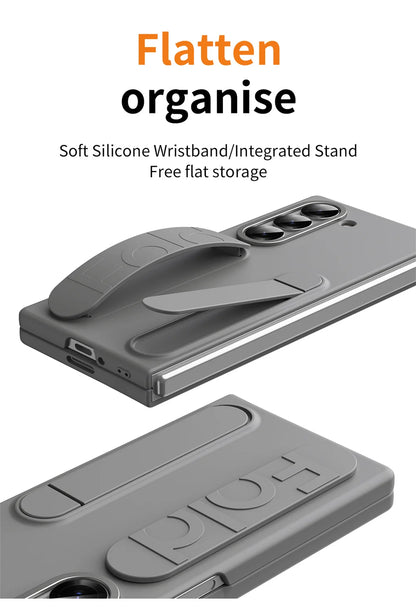 Premium Galaxy Z Fold Hand Strap Case With Folding Stand - Smarsty