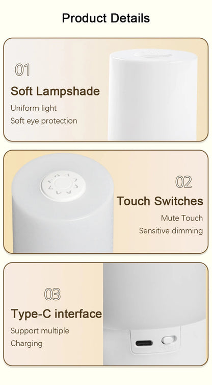 Dimmable LED Night Light with Touch Control - Smarsty