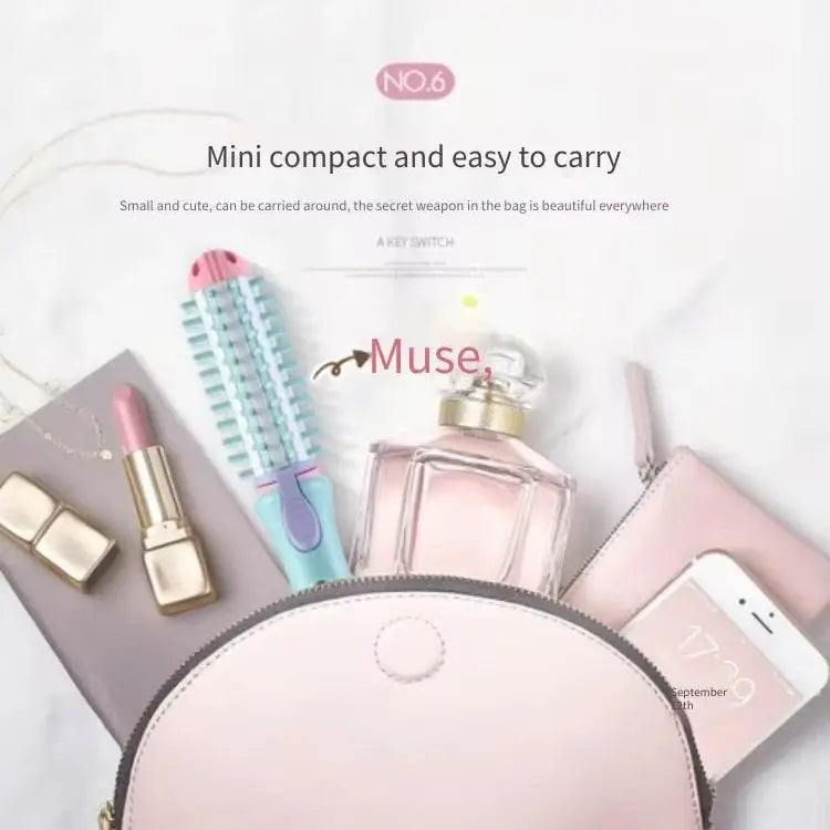 2 In 1 Mini Electric Hair Straightener And Curler Set - Smarsty